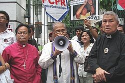 Seit Jahren protestiert die United Church of Christ in the Philippines (UCCP) gegen Menschenrechtsverletzungen.