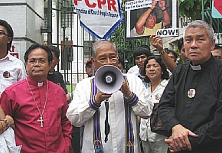 [Translate to Englisch:] Seit Jahren protestiert die United Church of Christ in the Philippines (UCCP) gegen Menschenrechtsverletzungen.